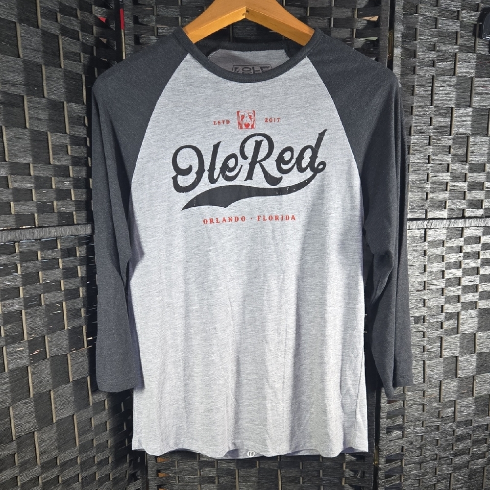 Blake Shelton's Ole Red Est. 2017 Orlando Florida Gray & Black Men's Large Shirt